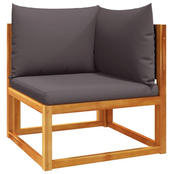 4dílná zahradní sedací souprava s polštáři, akácie a ratan 3278893