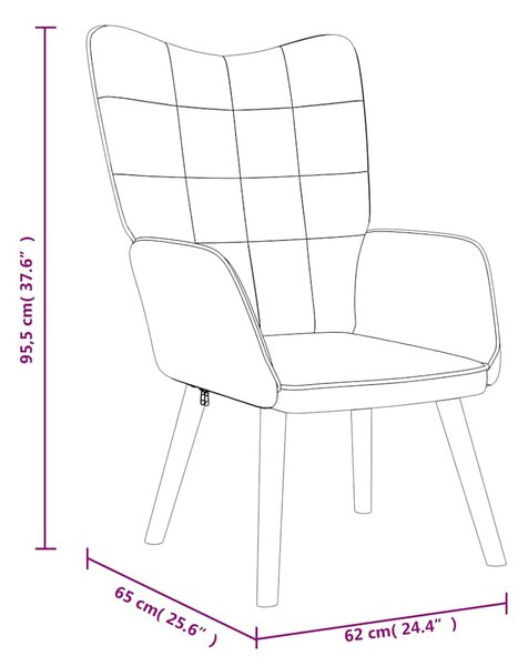 Relaxační křeslo světle šedé textil 327919