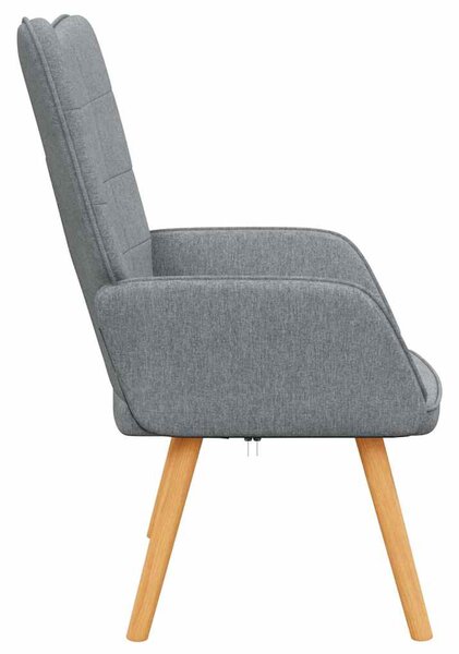 Relaxační křeslo světle šedé textil 327919
