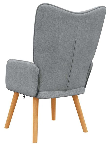 Relaxační křeslo světle šedé textil 327919