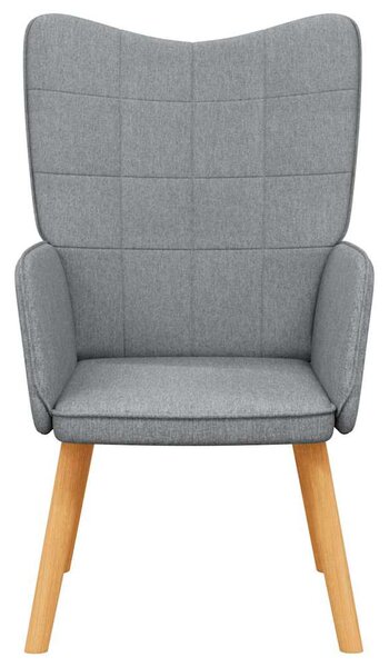 Relaxační křeslo světle šedé textil 327919