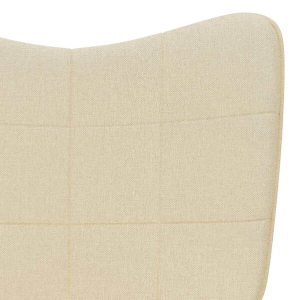 Houpací křeslo krémové textil 328009