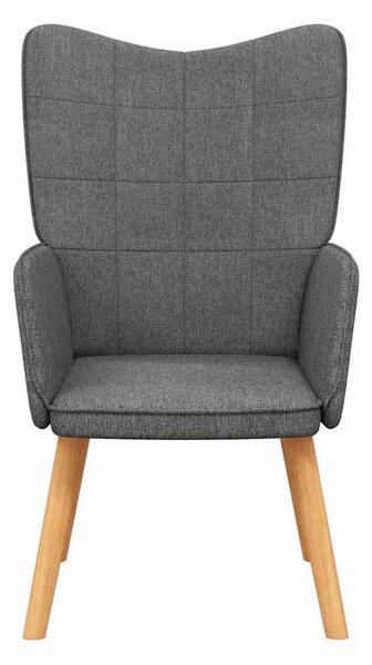 Relaxační křeslo tmavě šedé textil 327920