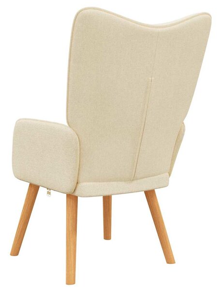 Relaxační křeslo krémové textil 327921