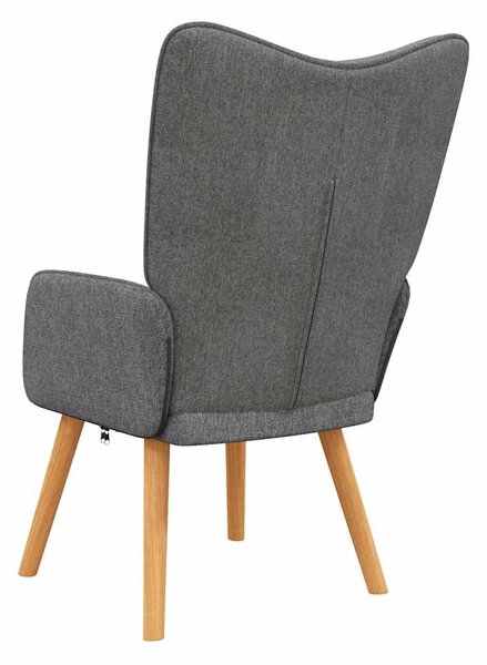 Relaxační křeslo tmavě šedé textil 327920