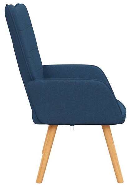 Relaxační křeslo modré textil 327923