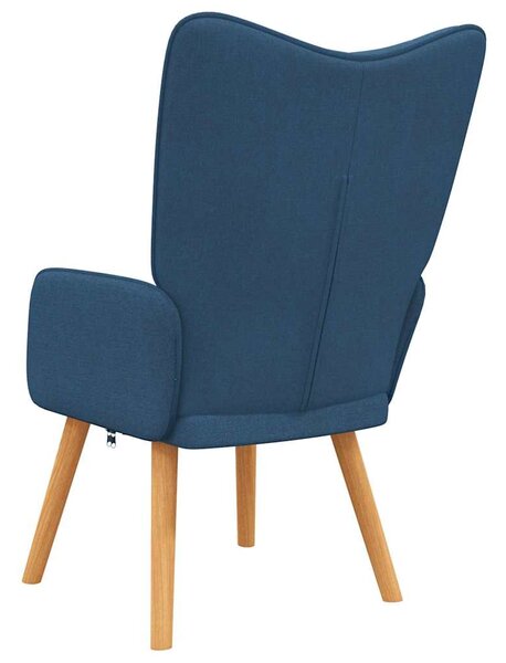 Relaxační křeslo modré textil 327923