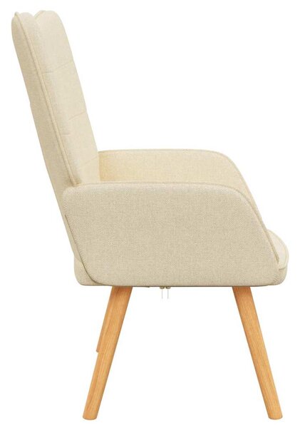 Relaxační křeslo krémové textil 327921