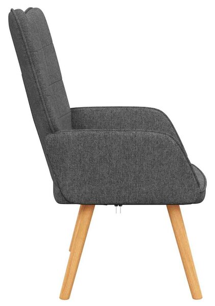 Relaxační křeslo tmavě šedé textil 327920