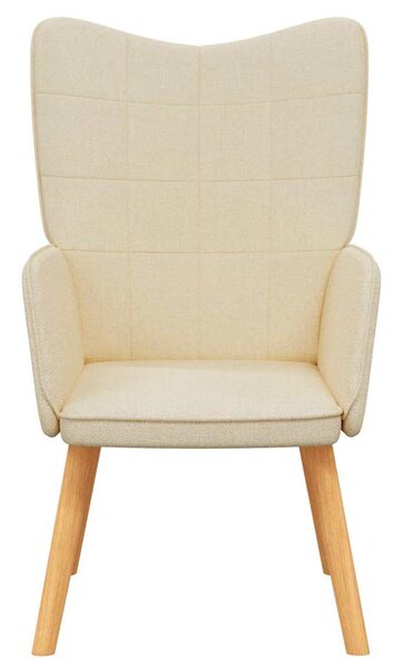 Relaxační křeslo krémové textil 327921