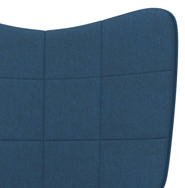 Relaxační křeslo modré textil 327923