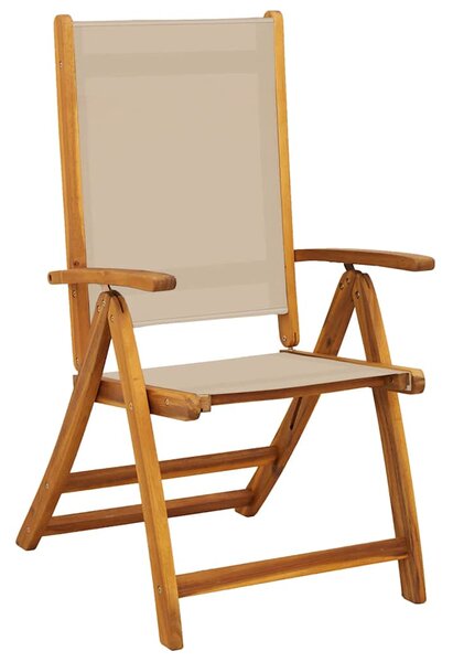 5dílný zahradní jídelní set masivní akáciové dřevo a textilen 3279322