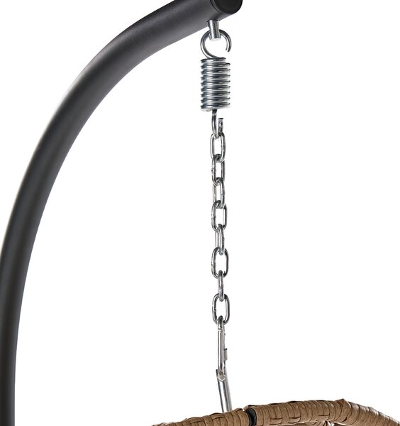 Závěsné křeslo se stojanem PALLARE Kov Přírodní