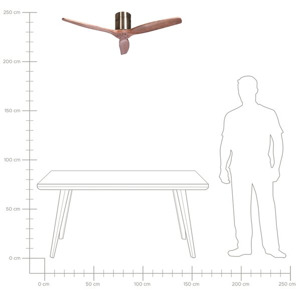 Stropní ventilátor HARNEY s dálkovým ovládáním Hnědá