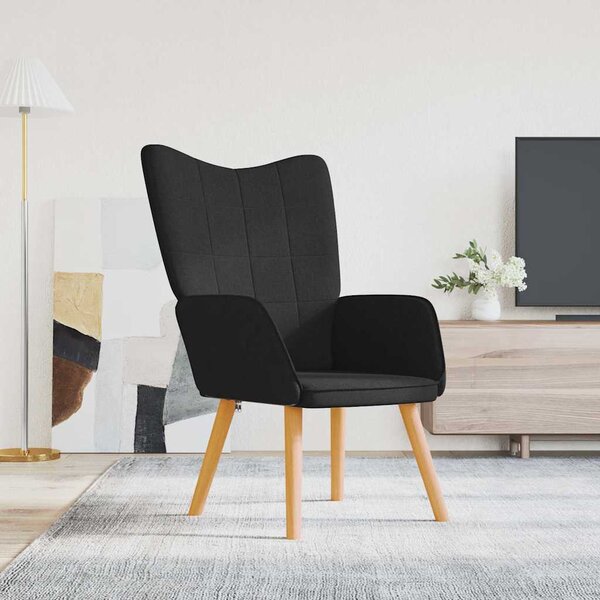 Relaxační židle černá textil 327925