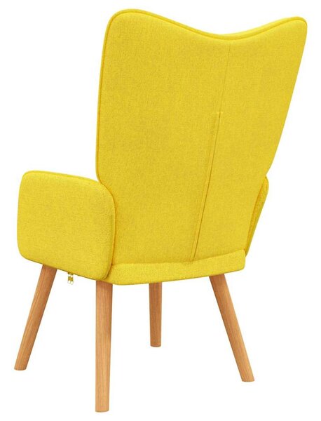 Relaxační křeslo hořčicově žluté textil 327926