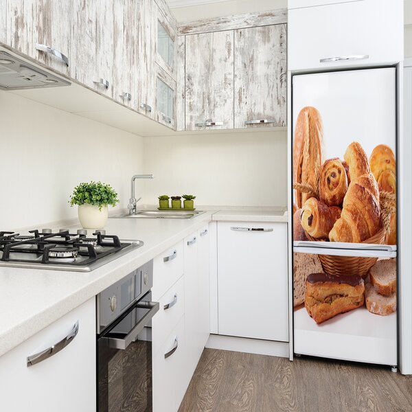 Nálepka na ledničku fototapeta Pečivo v košíku FridgeStick-70x190-f-114078757