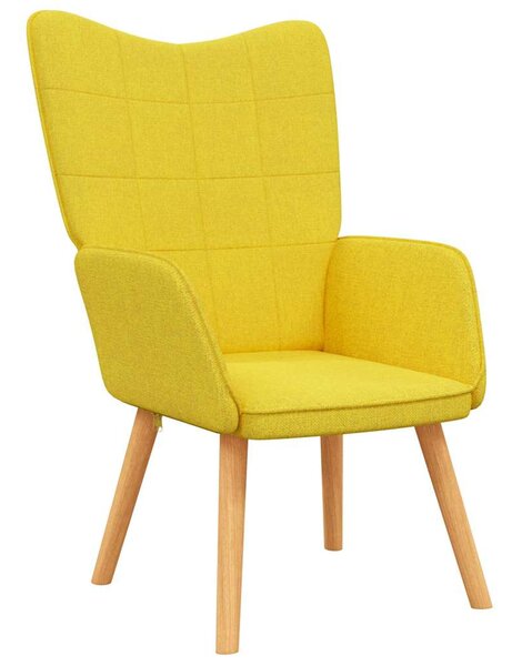 Relaxační křeslo hořčicově žluté textil 327926