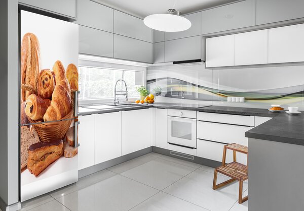 Nálepka na ledničku fototapeta Pečivo v košíku FridgeStick-70x190-f-114078757