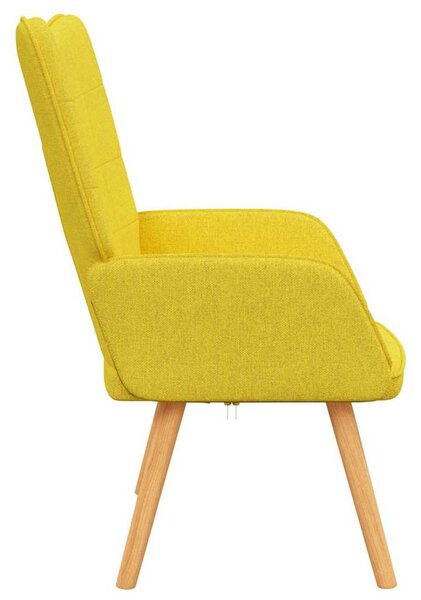 Relaxační křeslo hořčicově žluté textil 327926