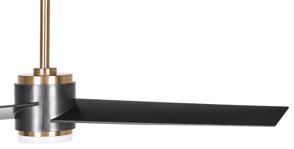 Stropní ventilátor se světlem TROUT s dálkovým ovládáním LED Černá