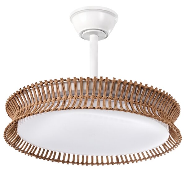 Stropní ventilátor se světlem OLETA s dálkovým ovládáním LED Bílá