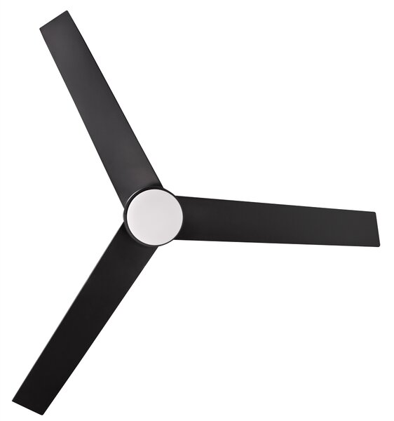 Stropní ventilátor se světlem TROUT s dálkovým ovládáním LED Černá