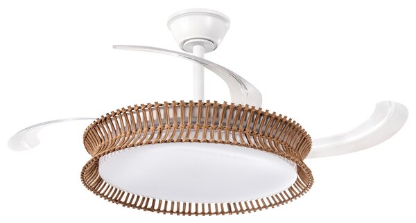 Stropní ventilátor se světlem OLETA s dálkovým ovládáním LED Bílá