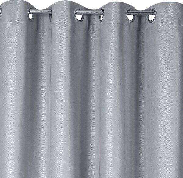 ZATEMŇOVACÍ ZÁVĚS NA KROUŽCÍCH ESSME 140X250 CM ŠEDÁ