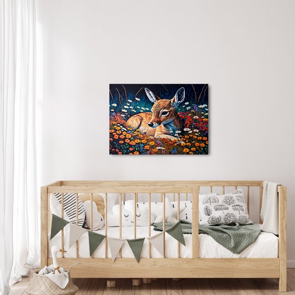 Obraz - Malované srně (70x50 cm)