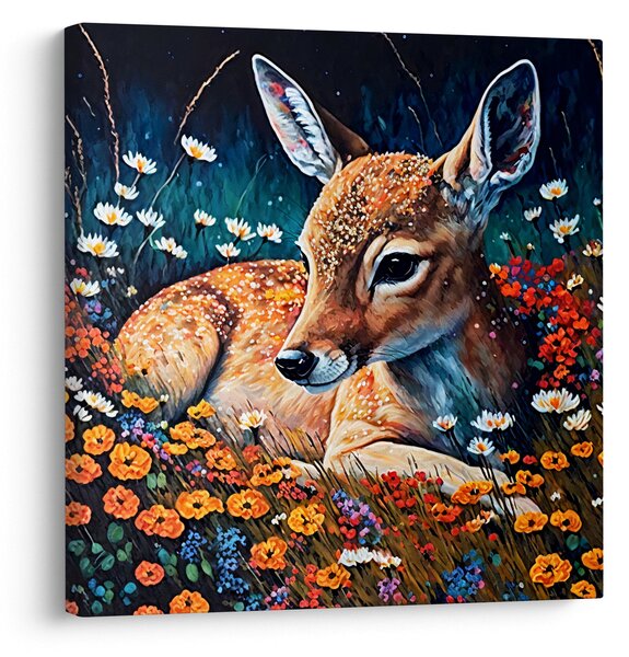 Obraz - Malované srně (30x30 cm)