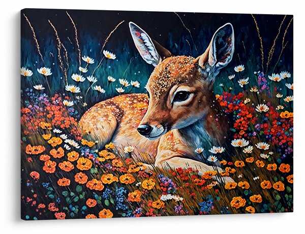 Obraz - Malované srně (70x50 cm)