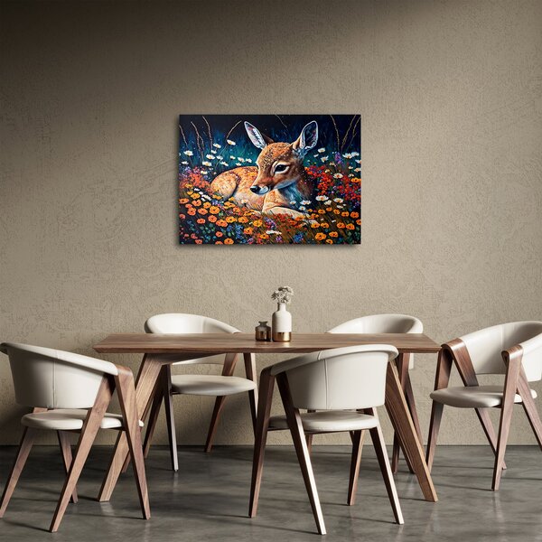 Obraz - Malované srně (70x50 cm)