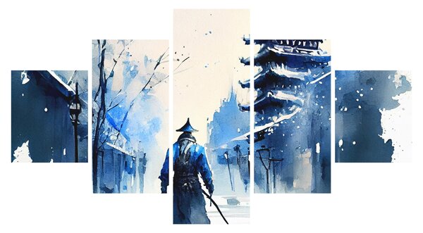 Obraz - Samuraj, aquarel (125x70 cm)