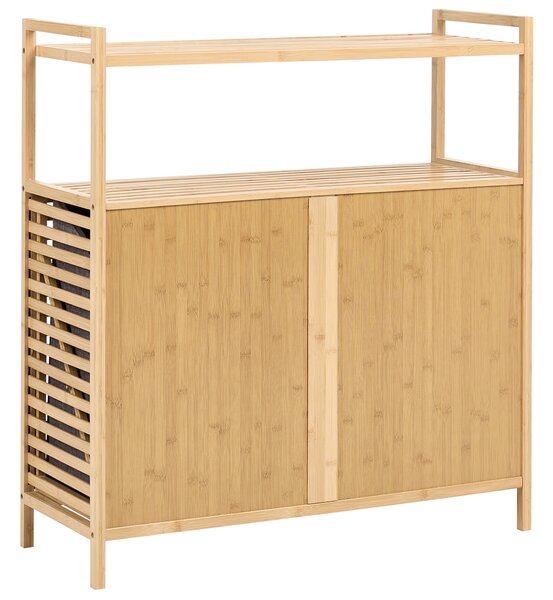 Výklopná skříňka na prádlo CEJAR 88 cm Bambus Světle hnědá