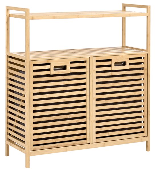 Výklopná skříňka na prádlo CEJAR 88 cm Bambus Světle hnědá