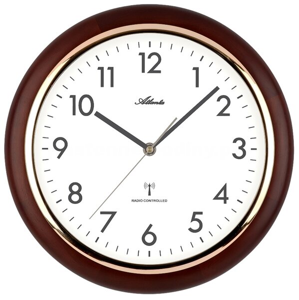 Designové nástěnné hodiny AT4536-20 Atlanta řízené signálem DCF 30cm