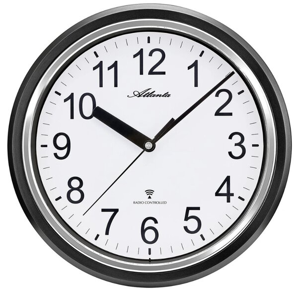 Designové nástěnné hodiny AT4522-7 Atlanta řízené signálem DCF 28cm