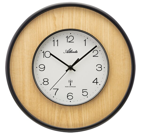 Designové nástěnné hodiny AT4540-30 Atlanta řízené signálem DCF 34cm