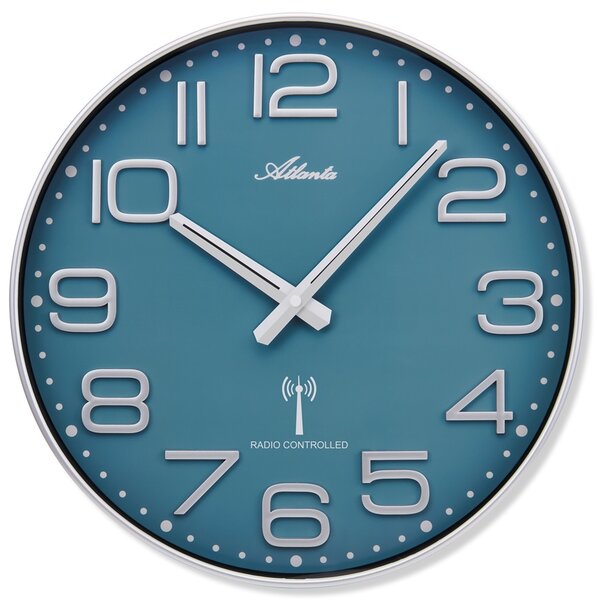 Designové nástěnné hodiny AT4539-19 Atlanta řízené signálem DCF 35cm