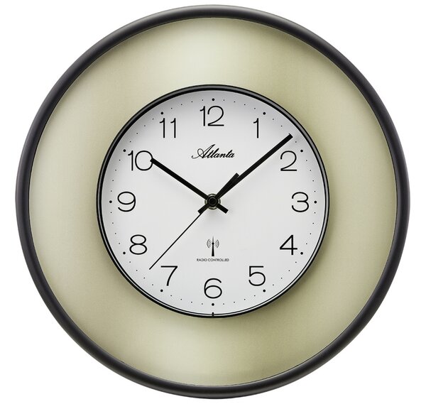 Designové nástěnné hodiny AT4540-9 Atlanta řízené signálem DCF 34cm