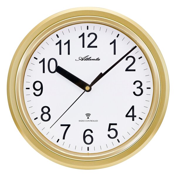 Designové nástěnné hodiny AT4522-9 Atlanta řízené signálem DCF 28cm