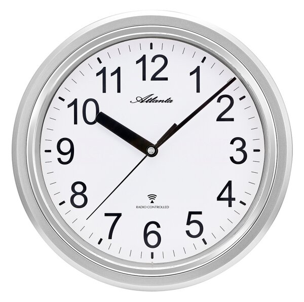 Designové nástěnné hodiny AT4522-19 Atlanta řízené signálem DCF 28cm