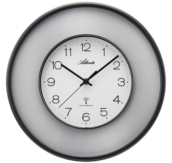 Designové nástěnné hodiny AT4540-19 Atlanta řízené signálem DCF 34cm