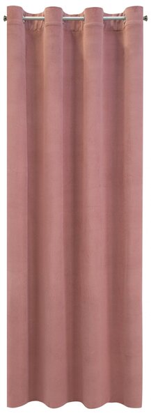 ZATEMŇOVACÍ ZÁVĚS NA KROUŽCÍCH MILO 140X250 CM STARORŮŽOVÁ