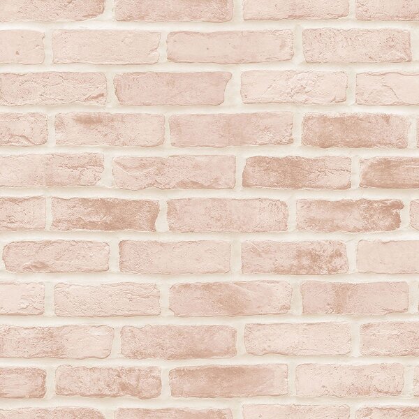 Vliesová tapeta na zeď, růžové cihly, cihlová zeď 139166, Paradise, Esta Home