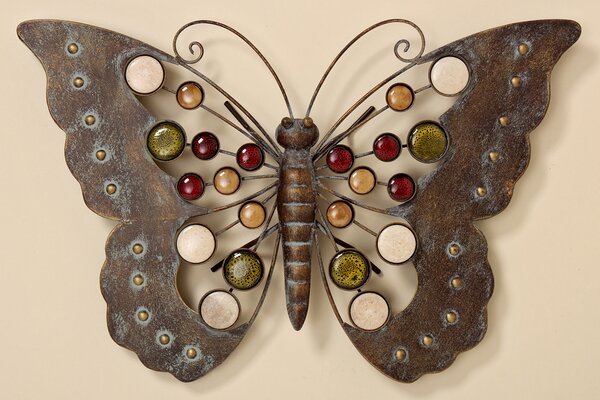 Boltze Nástěnná dekorace Motýl, 43 cm