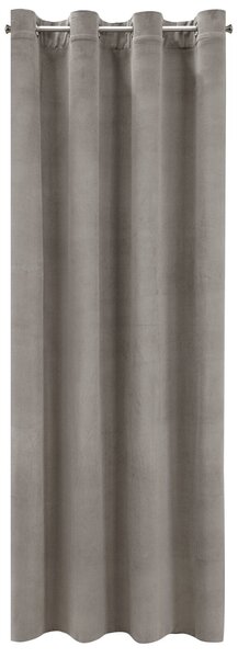 ZATEMŇOVACÍ ZÁVĚS NA KROUŽCÍCH MILO 140X250 CM ŠEDÁ