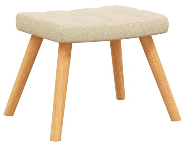 Relaxační křeslo se stoličkou krémové textil 327932