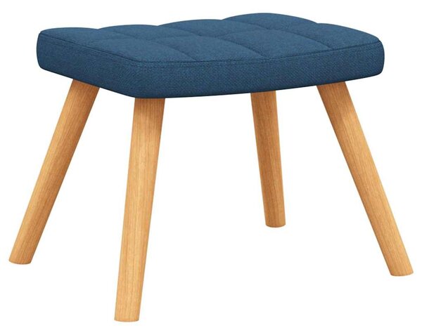 Relaxační křeslo se stoličkou modré textil 327934